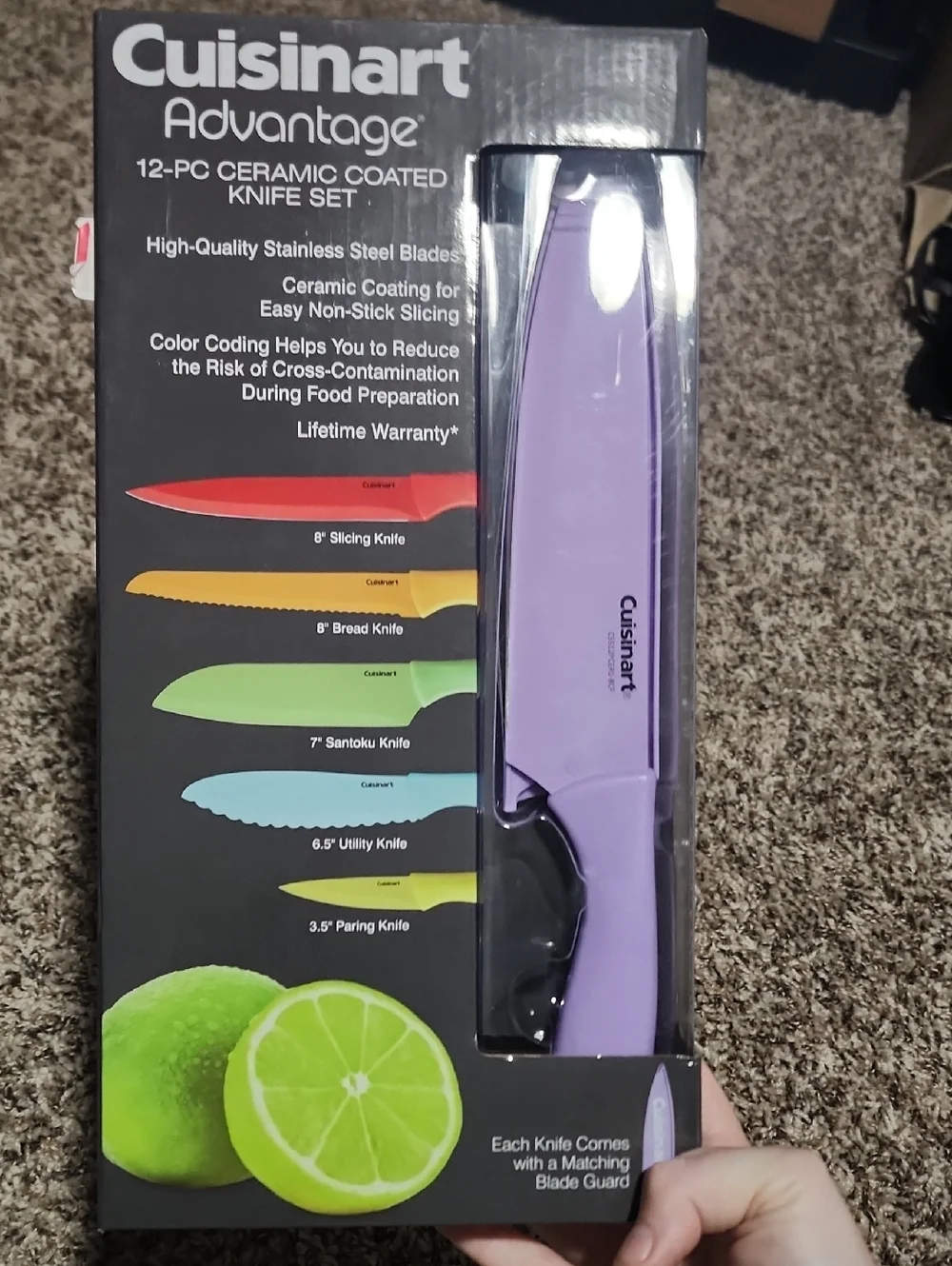 Cuisinart Ceramic-Coated Knife with Matching Guard Set - Picture 1 of 4